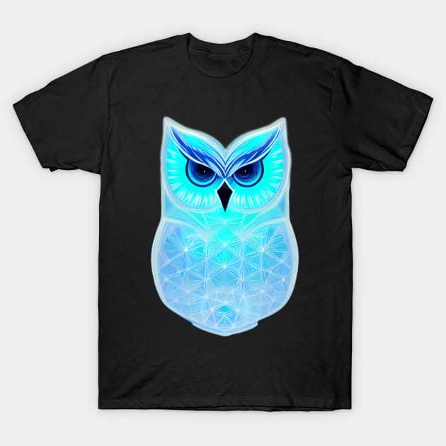 Blue Symmetrical Owl T-Shirt by PNPTees